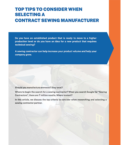 Top Tips for selecting a sewing manufacturer